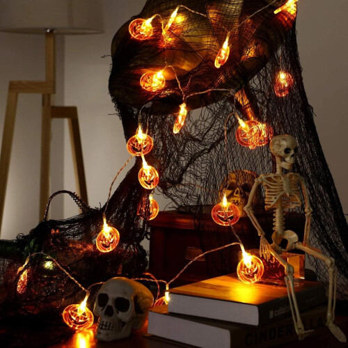 Φωτάκια σε κορδόνι για το Halloween, τρομακτική ατμόσφαιρα για εσωτερική και 2