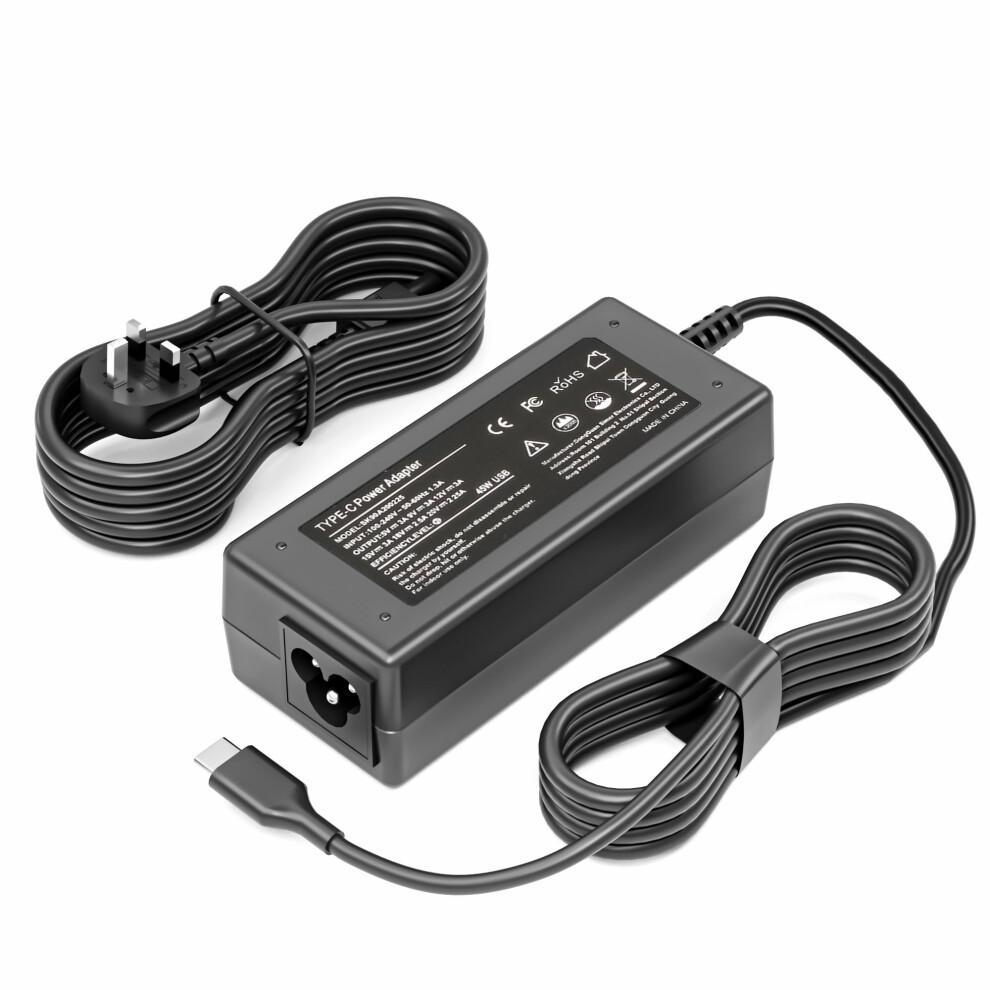 Yobvtbf 45W Usb C Chromebook Charger Replacement For Hp,Dell, Acer, Lenovo,Samsung, Asus,Google Chromebook Type C Laptop Charger,Hp Chromebook X360 11 8000002714112