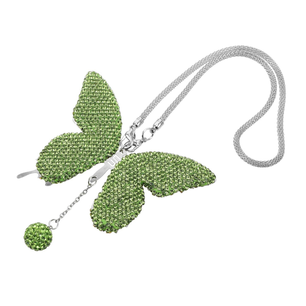 Car Rearview Mirror Pendant With Sparkling Rhinestones Butterfly Hanging Ornament For Car Interior 9119770983329