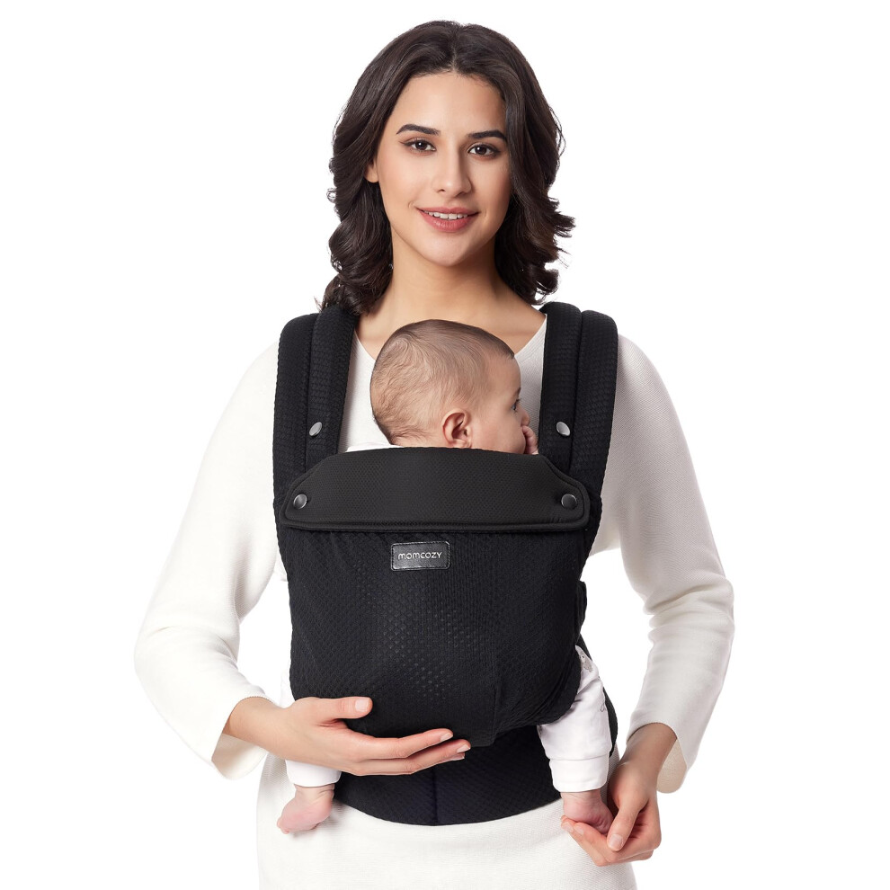 Breathable Mesh Baby Carrier, Ergonomic And Lightweight Infant Carrier For 7-44Lbs With Enhanced Lumbar Support, All Day Comfort For Momcozy