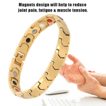 Brățară cu lanț pentru bărbați, design de calitate premium cu bandă magnetică din cupru, reduce oboseala și tensiunea musculară, lungime