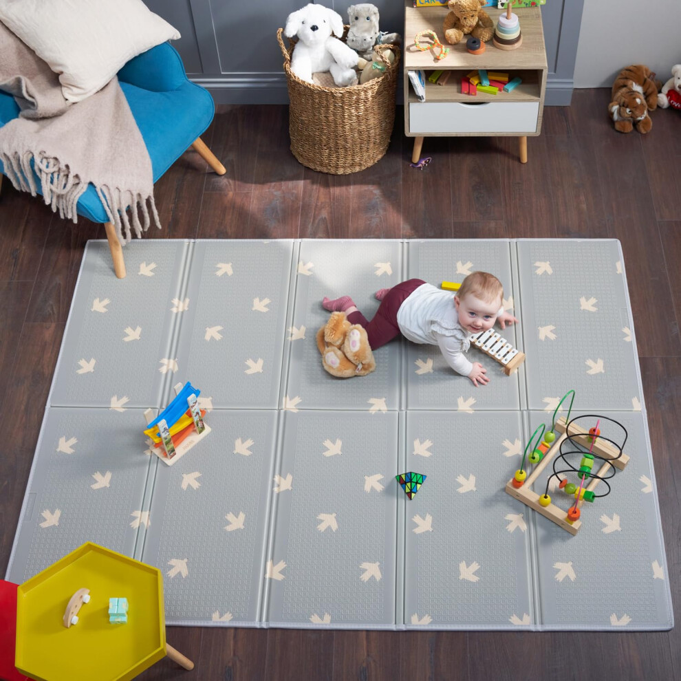 Baby Play Mat, Floor Foam Playmats For Babies, Foldable Matt Gyms Playmat For Kids & Infants, Large Padded Waterproof Mats For Crawling & Bubba Bear