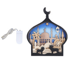 Calendrier de l'Avent Ramadan en bois, décorations de table style art islamique pour l'Aïd, articles de fête à la maison