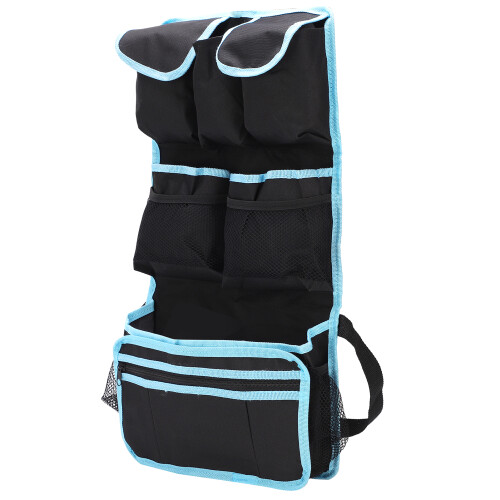 Multifunktionaler Auto-Rücksitz-Organizer mit schützender Trittmatte, strapazierfähiges Material, Blau 1