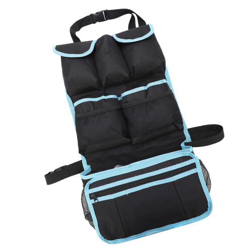 Multifunktionaler Auto-Rücksitz-Organizer mit schützender Trittmatte, strapazierfähiges Material, Blau 2