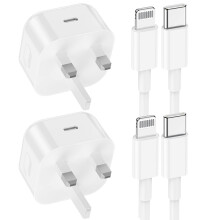 Apple iPhone Fast Charger & Cable - 20W USB-C & Lightning Compatible with iPhone 14/13/12/XR/XS/iPad Pro/Airpods