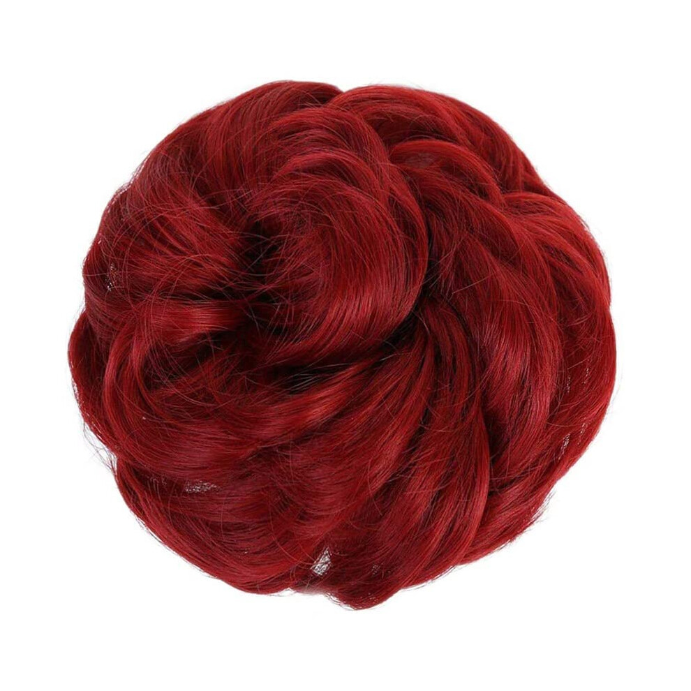 Unisex Hair Bun Extensions 1/2Pcs, Synthetic Curly Donut Bun Hairpieces, Updo Scrunchies, Ponytail Hair Extensions, Chignon