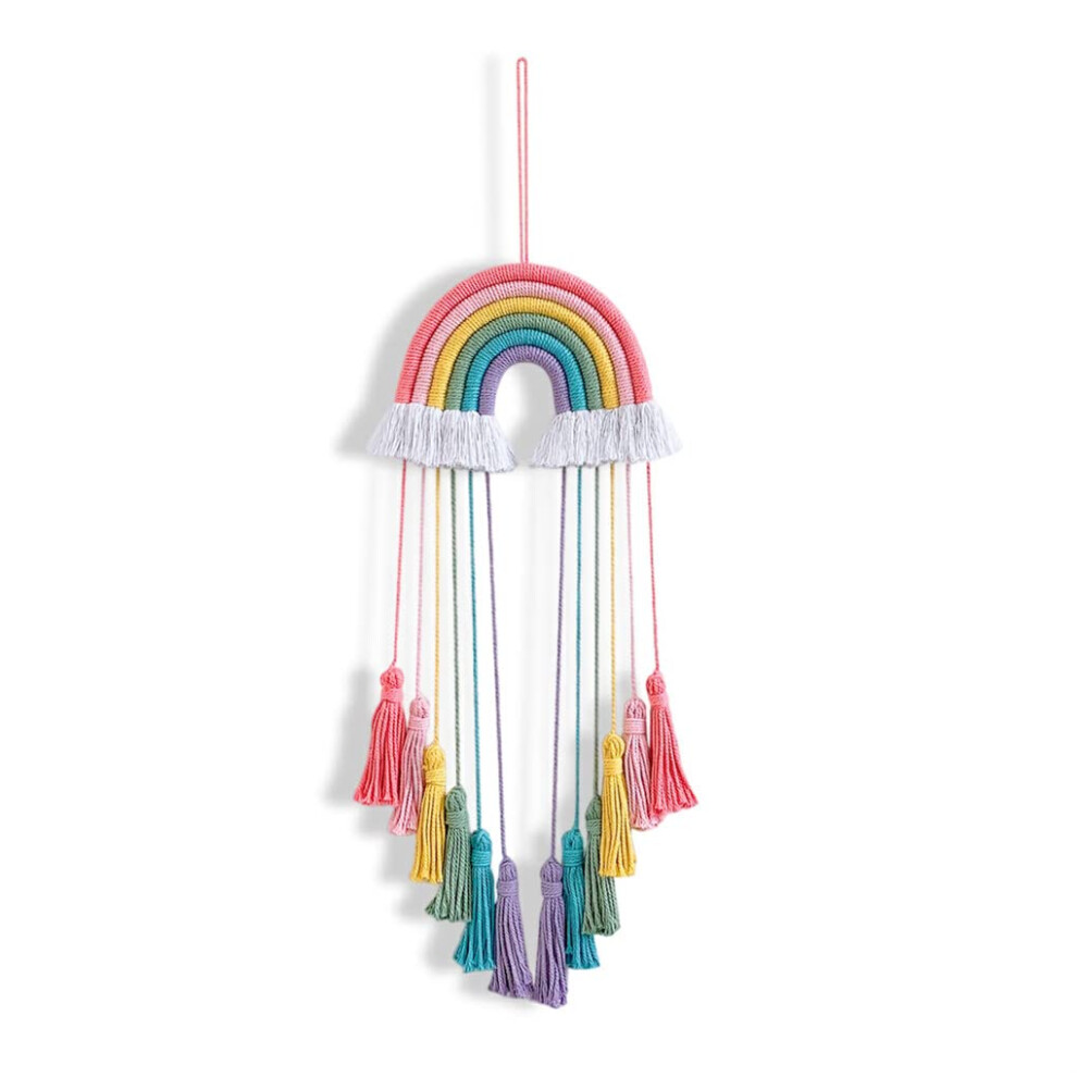 Woven Rainbow Living Room Wall Decoration No.02, Rainbow Wall Art For Nursery And Playroom, Hanging Photography Prop