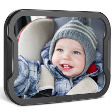 Zacro Baby Car Mirror - 360? Fully Adjustable Shatter Proof Baby View Car Mirror Give Clear Views for Rear, Essentials for Newborn and Baby Safety