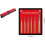 Masonry Chisel Set 6Piece Flat Chisels And Center Punch Tools For Stone Carving, Brickwork, Includes Storage Pouch (A) 2