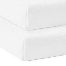 Bloomsbury Mill - Cot Sheets 120x60cm - Pack of 2-100% Organic Cotton Fitted Sheets for Baby, Crib, & Travel Matress - Soft and Breathable Baby