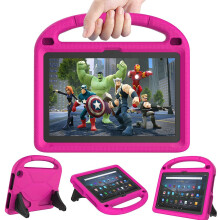Fire HD 10 & Fire HD 10 Plus Case for Kids(11th/13th Generation, 2021/2023 Release) - Kricsertg Lightweight Shockproof Kid-Proof Cover with Stand for