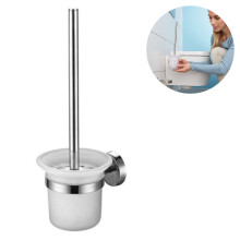 Deep Cleaning Toilet Brush, Stainless Steel with Anti-Slip Handle, Space-Saving Design for Hygienic Storage