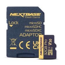 Nextbase 32GB U3 Micro SD Card - Includes Micro SD-to-SD Adapter - Ultra High Speed Memory Card Compatible with Series 1 and 2 Nextbase Dash Cam Range