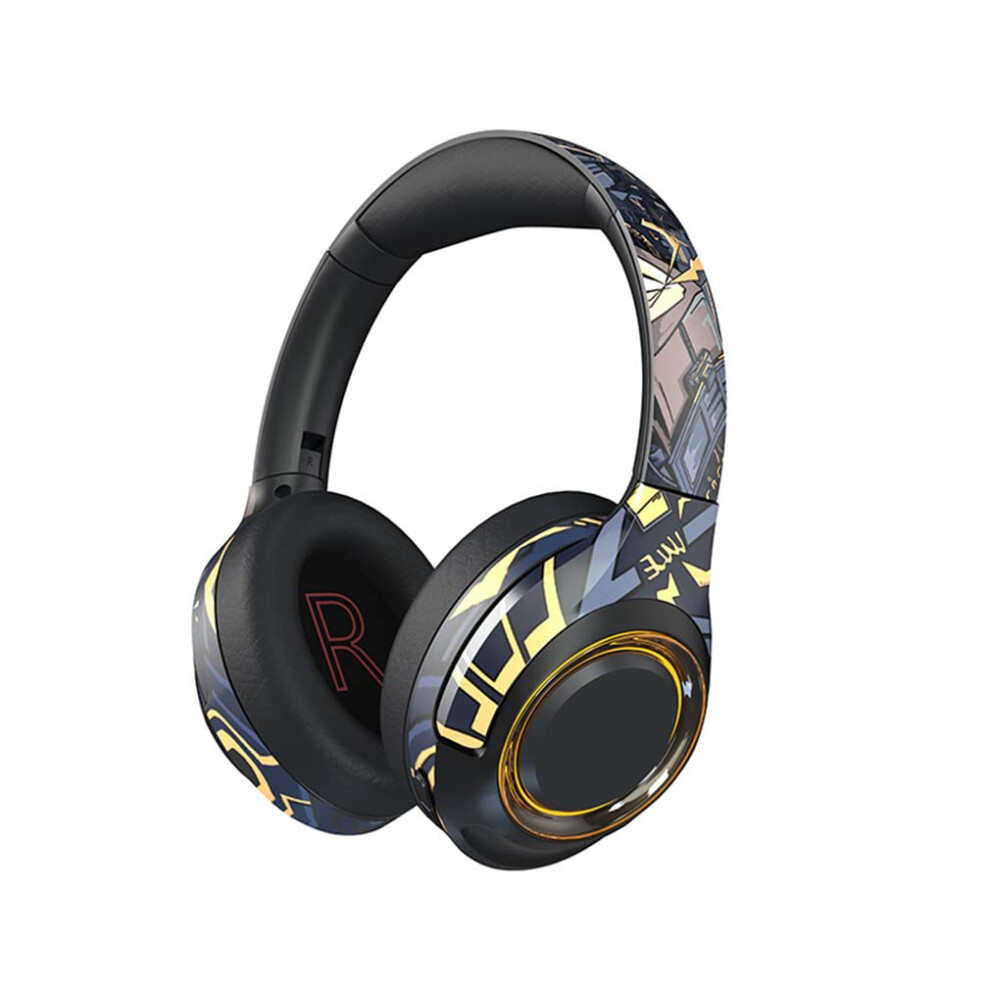 Bluetooth 5.2 Headset Foldable Gaming Overear Headphones Detachable Mic Hifi Stereo Deep Bass Neodymium Drivers Black 9119770985569