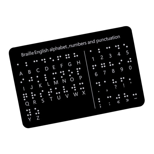 Braille Letter Number Learning Board with Raised Dots for Blind