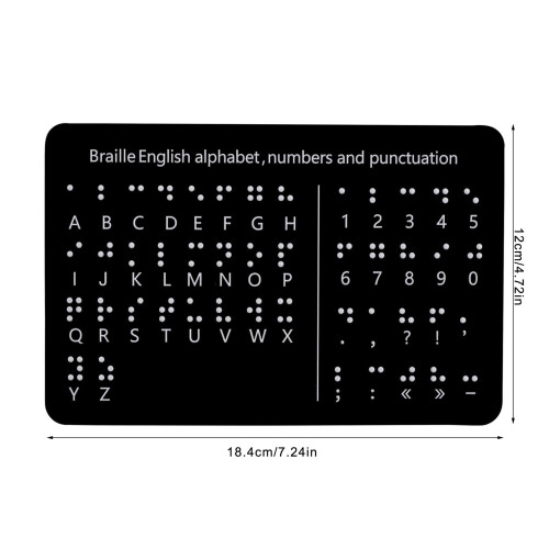 Braille Letter Number Learning Board with Raised Dots for Blind 2