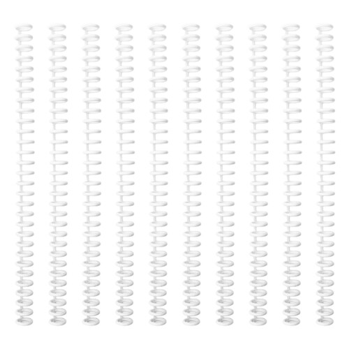 10 Pcs Comb Binding Spines Easy to Open and Close-Macaron White