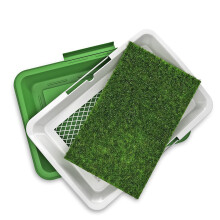 Puppy Potty Pad With Tray Artificial Dog Grass Washable Indoor Use For Dog Training