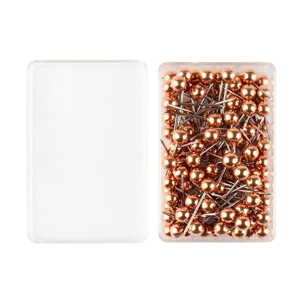 500 Pcs Map Pins Thumb Tacks Round Head Push Pins-Rose Gold 7696001245934