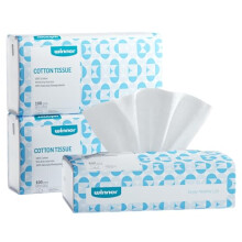 Winner 300 Ct Disposable Face Towel, Biodegradable and Unscented 100% Cotton Tissue, Chemical-Free and Plastic-Free Face Cloths, For Makeup Removing,