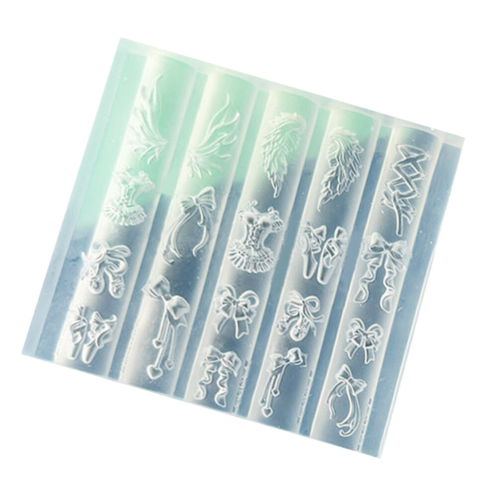Nail Art Silicone Mold Bowknot Theme Manicure Training-Cute bow