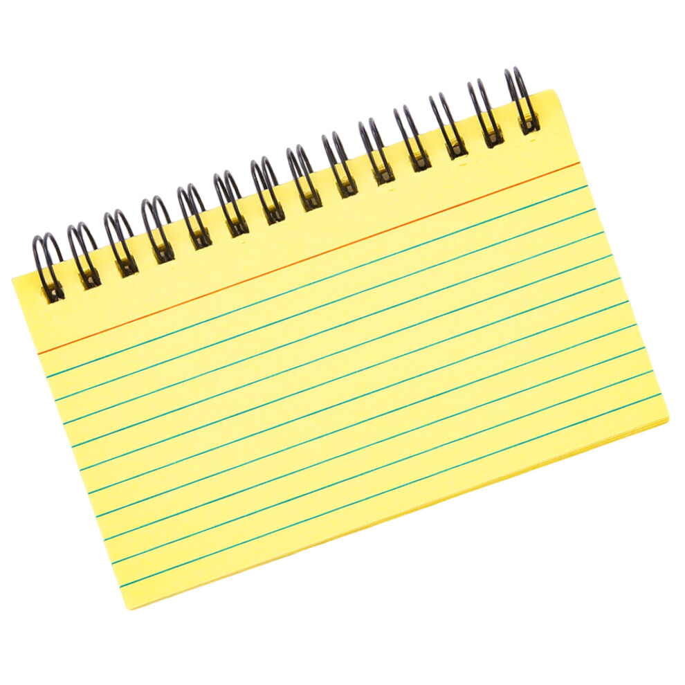 Small Twin Coil Binding Notebook 50 Sheets 4.9X2.9in- Yellow 7696001216521
