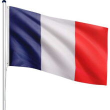 Bandiera nazionale francese, colori vivaci e doppie cuciture, bandiera resistente per uso esterno con tessuto in poliestere resistente alle