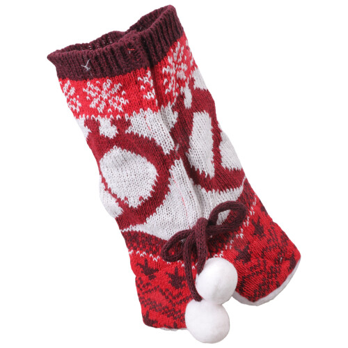 Christmas Sweater Wine Bottle Cover Collar Coat-Red