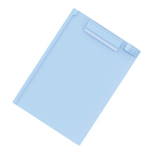 Folding Standing Up Acrylic Clipboard with Pen Clip Letter-Blue