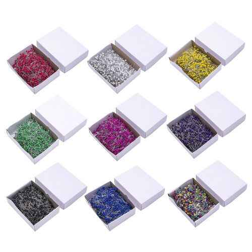 800Pcs Sewing Positioning Pins Colored Dressmaking Pins-White 1