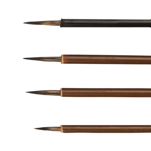 Wood Chinese Calligraphy Brush Antithetical Couplet Writing-4