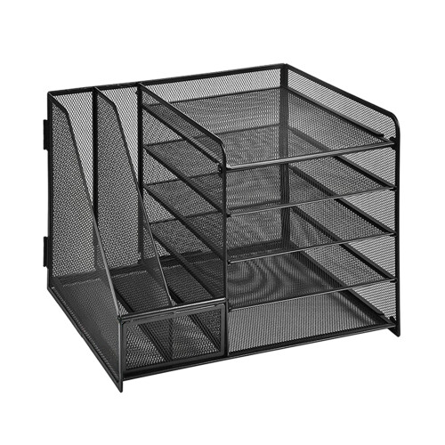 Multifunctional 5-Tiered Metal File Tray Organiser Desktop