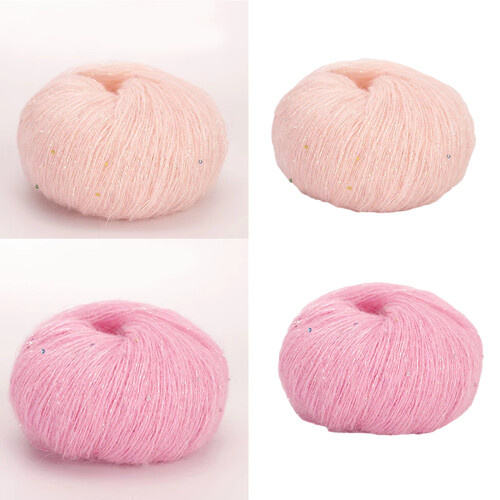 Mohair Knitting Yarn DIY Craft Sequins String Handwoven-1 2