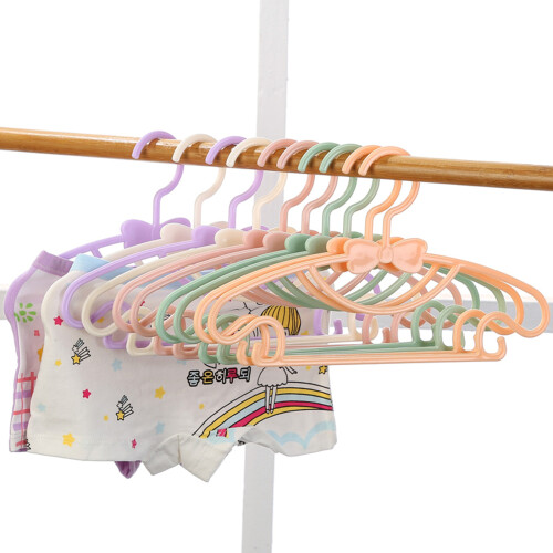 10 Pieces Cartoon Clothes Organizer Space Saving Bowknot-White 2
