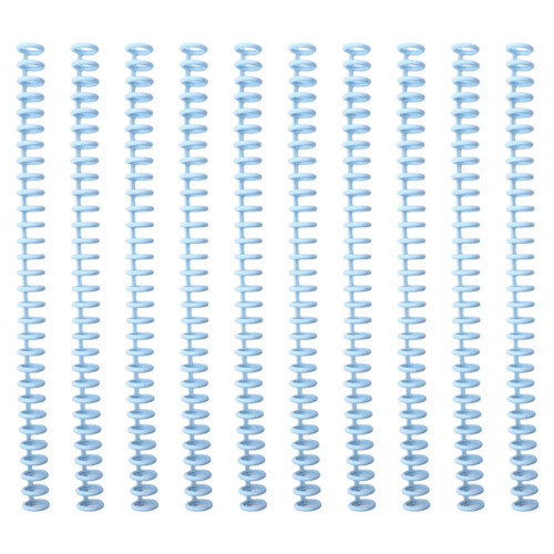 10 Pcs Comb Binding Spines Plastic Spirals Binding-Macaron Blue