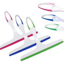Set Of 3 Slim Design Shower Squeegees, Hang Up Hole Design Durable Construction Cleaning Tools, Flexible Blade And Sophisticated Material For Home And