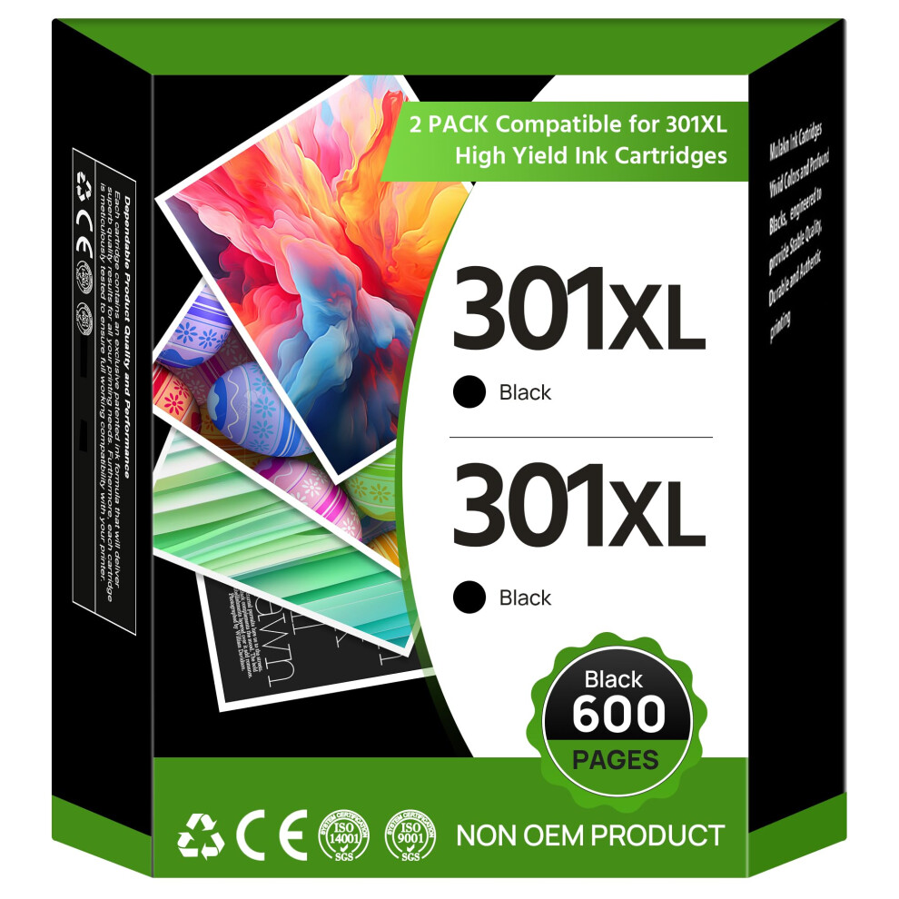 301Xl Ink Cartridge Remanufactured For Hp 301 301XL Ink Cartridges Combo Pack For Envy 5530 4500 5532 4504 4507 Deskjet 1000 1050 2540 3050 Black 8000002708456