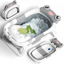 COOSEYA Foldable Baby Bath Tub for Newborn, Collapsible Baby Bathtub with Soft Support Cushion (0-18Months), Baby Shower for Infant to Toddler Gift,