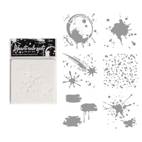 6 Pcs Ink Dots Stencils Drawing Templates Hollow-Heart ink dot