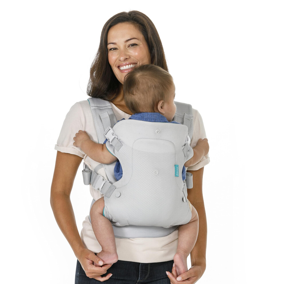Flip 4-In-1 & Airy Baby Carrier - Ergonomic, Convertible, Breathable Face-In And Face-Out Front And Back Baby Carrier Newborn To Light Infantino