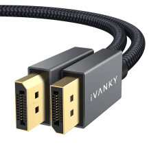 IVANKY 3M DisplayPort Cable, DP 165Hz, High Speed [2K@165Hz, 2K@144Hz, 4K@60Hz, 3D] Nylon Braided & Gold-Plated, Compatible Laptop, PC, Gaming