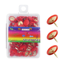 100 Pcs Thumb Tacks Drawing Pins Poster Pins Push Pins for-Red
