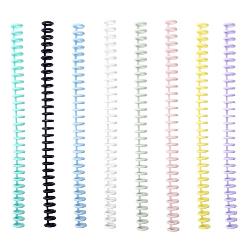 10 Pcs 30 Rings Comb Binding Spines Plastic-Macaron Green 1