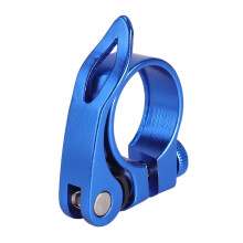 Zadelpenklem met snelsluiting voor MTB, racefiets en recreatiefiets (blauw, 31,8 mm)
