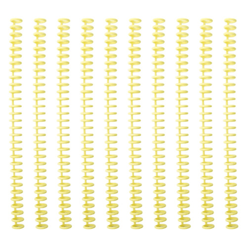 10 Pcs Plastic Binding Combs with 30 Rings-Macaron yellow