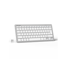 TECKNET 2.4G Wireless Keyboard, Small Keyboards with Media Hotkeys, Ultra Slim Compact Wireless Keyboard, 12-Month Battery Life, Compatible with PC,