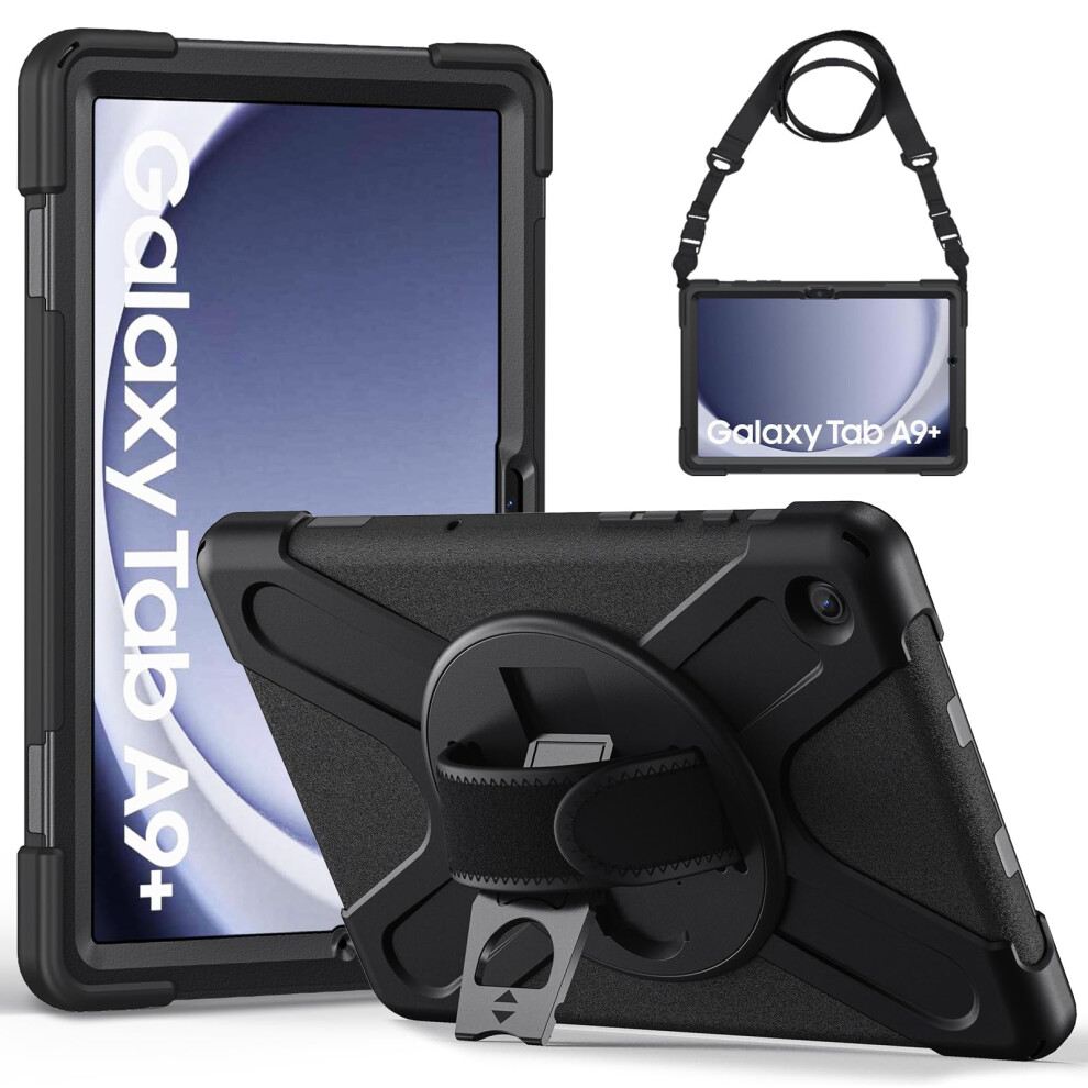 Gerutek For Samsung Galaxy Tab A9 Plus Case Shockproof, Sm-X210/X216/X218 Cover, Heavy Duty Rugged Samsung Tablet A9 Plus Case With 360 Rotating 8000002720243