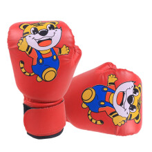 Kickboxing Gloves Breathable PU Leather Cartoon Pattern Sparring Training Gloves For Punching Bag And Ball Pads Size M