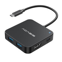 USB C Hub, Multi-Port USB Type-C Hub with 4K HDMI Display, Power Delivery 100 W | 3 USB 3.0 Port | 1 Type-C 3.0 Port | USB C Adapter for MacBook, Mac